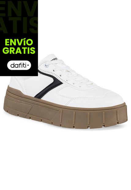 Tenis Quinter Blanco-Negro Croydon Para Mujer