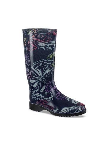 Botas Lluvia Tiffany Estampada Janne Negro Croydon Para Mujer Croydon