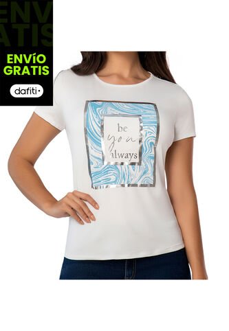 Camiseta Sol Blanco Para Mujer Croydon Croydon
