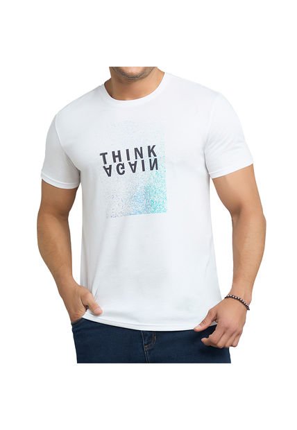 Camiseta Franco Estampada Blanco Para Hombre Croydon