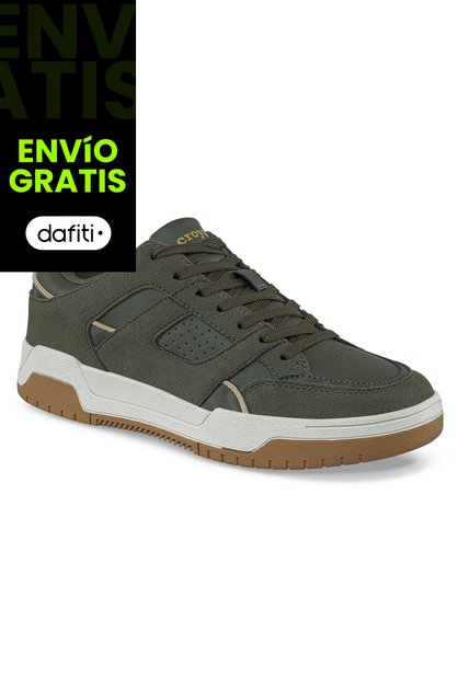 Tenis Urbanos Qabar Verde Osc Croydon Para Hombre