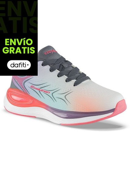 Tenis Running Onder Gris-Fucsia Croydon Para Niña