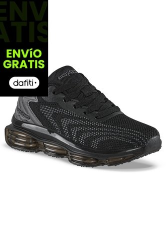 Tenis Running Ladano Negro-Gris Croydon Para Niño Croydon