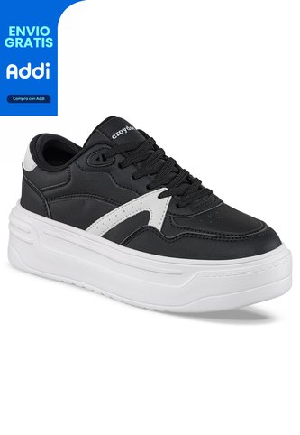 Tenis Urbanos Plitty Negro-Blanco Para Mujer Croydon Croydon