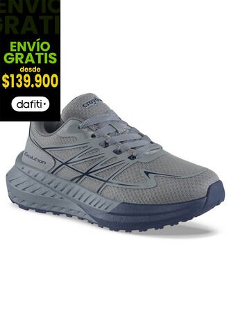 Tenis Running Jumer Gris-Azul Croydon Para Niño Croydon