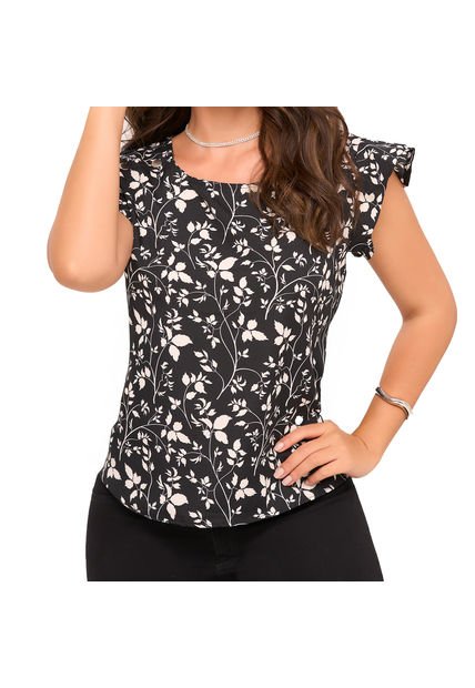 Blusa Regina Negro Para Mujer Croydon