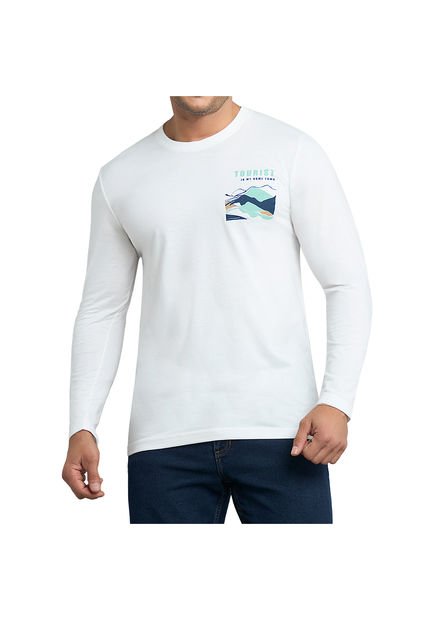 Camibuzo Antonio Estampado Blanco Para Hombre Croydon