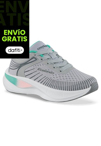 Tenis Running Xodili Gris Croydon Para Niña