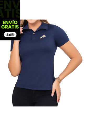 Blusa Polo Andrea Azul Osc Para Mujer Croydon Croydon