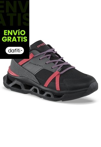Tenis Running Manrol Negro-Negro Croydon Para Niña Croydon