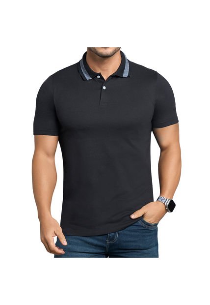 Camiseta Polo Pedro Negro Para Hombre Croydon