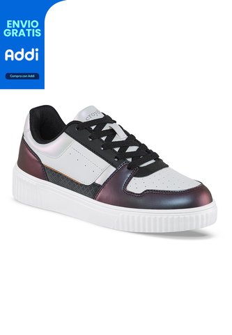 Tenis Urbanos Argenyx Blanco-Negro Para Mujer Croydon Croydon