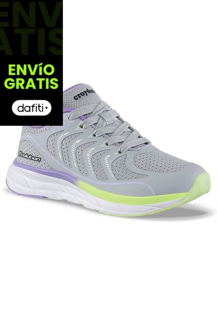 Tenis Running Qorife Gris Croydon Para Niña