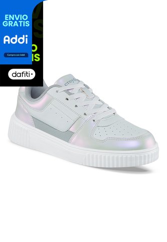 Tenis Urbanos Argenyx Blanco-Gris Para Mujer Croydon Croydon