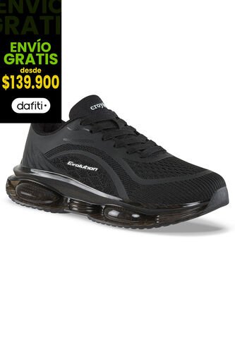 Tenis Running Lumo Negro-Negro Croydon Para Mujer Croydon