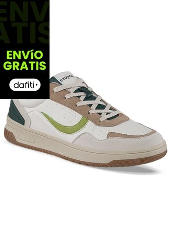 Tenis Urbanos Vonog Beige-Verde Croydon Para Hombre Croydon