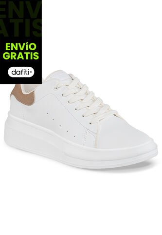 Tenis Urbanos Bera Blanco-Café Croydon Para Mujer Croydon