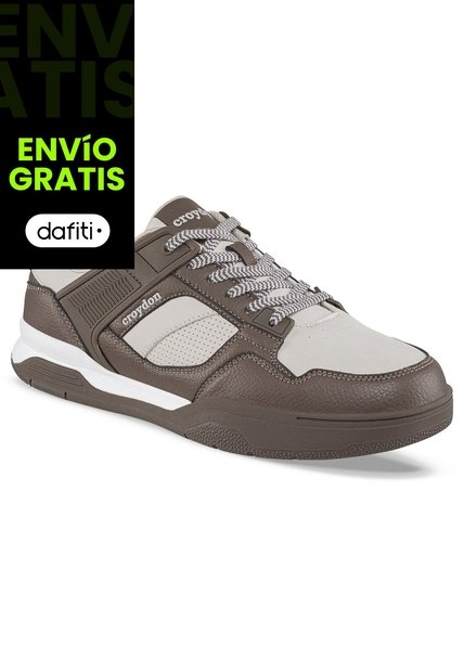 Tenis Urbanos Jecod Beige-Café Croydon Para Hombre