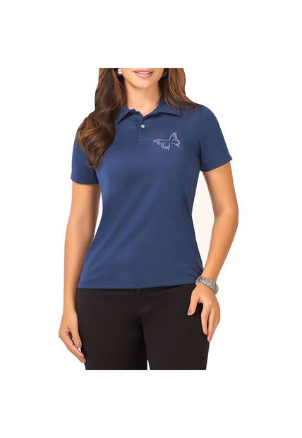 Blusa Polo Laura Azul Rey Para Mujer Croydon
