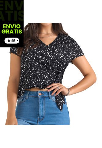 Blusa Aurora Negro Para Mujer Croydon Croydon