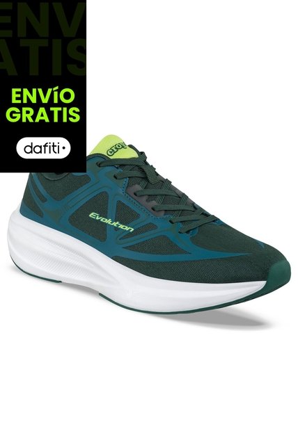 Tenis Running Qejoy Verde Croydon Para Hombre