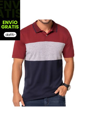 Camiseta Polo Miguel Vino-Azul Para Hombre Croydon Croydon