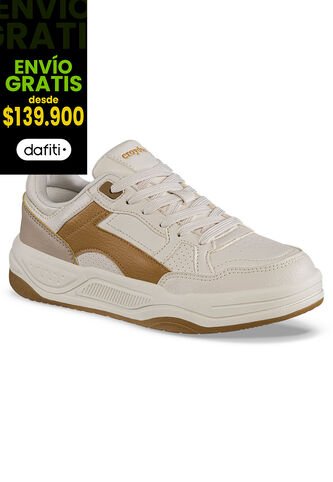 Tenis Urbanos Derme Beige-Café Croydon Para Mujer Croydon