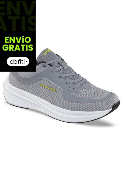 Tenis Running Nock Gris Croydon Para Hombre