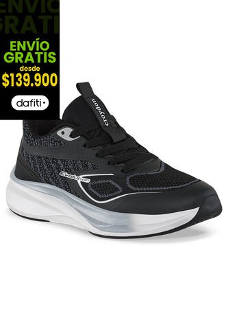 Tenis Running Naki Negro-Gris Croydon Para Mujer Croydon