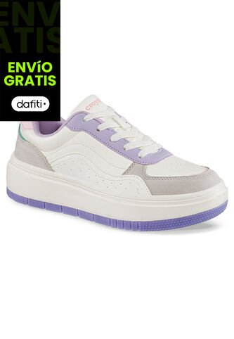 Tenis Urbanos Ilyra Beige-Mora Croydon Para Mujer Croydon