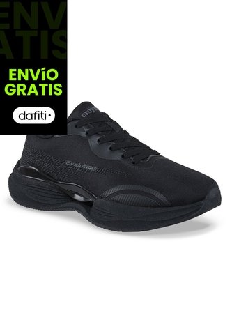 Tenis Running Zacol Negro-Negro Croydon Para Hombre Croydon