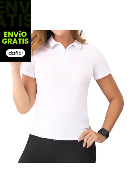 Camiseta Polo Laura Blanco Para Mujer Croydon