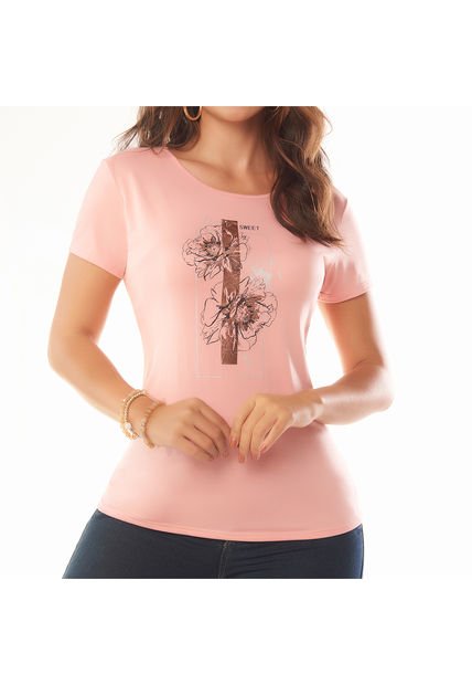 Camiseta Martina Rosa Para Mujer Croydon