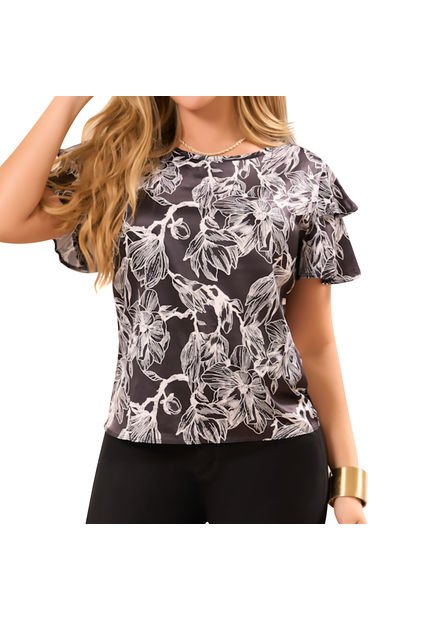 Blusa Indira Negro Para Mujer Croydon