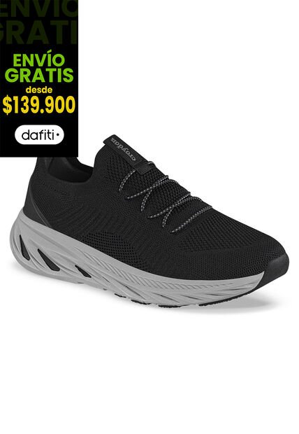 Tenis Para Caminar Sefican Negro Croydon Para Hombre