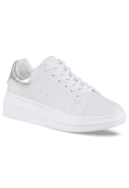 Tenis Siena Blanco-Plata Para Mujer Croydon