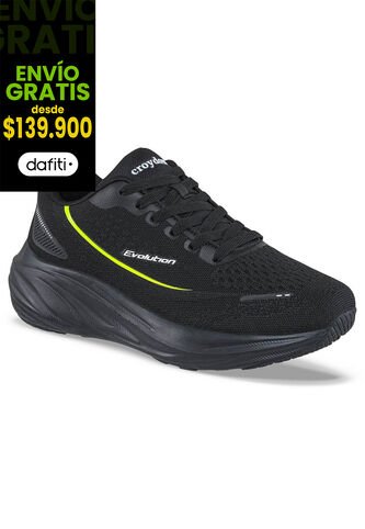 Tenis Running Fardo Negro Croydon Para Hombre Croydon