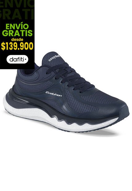 Tenis Running Vira Azul Osc Croydon Para Hombre
