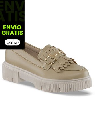 Mocasines Florist Beige Croydon Para Mujer Croydon