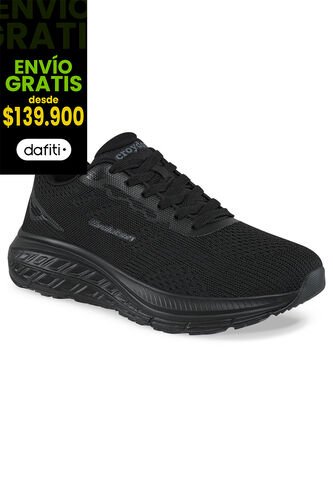 Tenis Running Datil Negro-Negro Croydon Para Hombre Croydon
