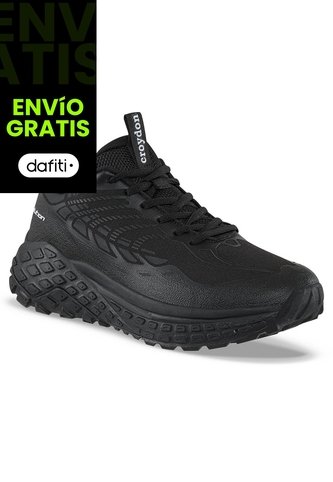 Tenis Trail Running Libir Negro-Negro Croydon Para Hombre Croydon