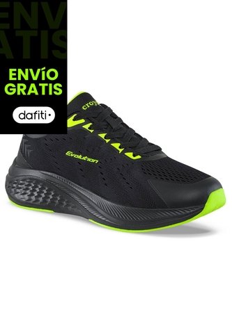 Tenis Running Armal Negro-Verde Croydon Para Hombre Croydon