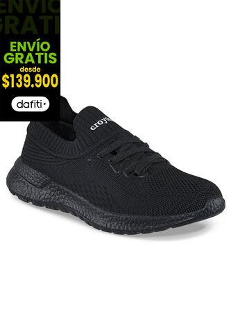 Tenis Para Caminar Azaley Negro-Negro Croydon Para Mujer Croydon