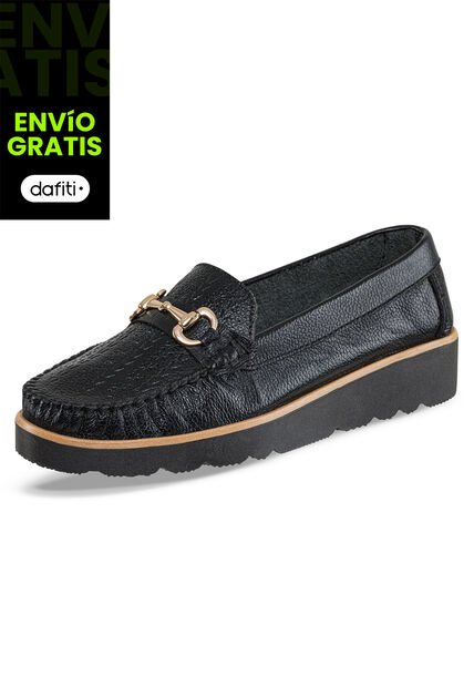 Mocasines Sheila Negro Para Mujer Croydon