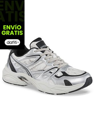 Tenis Urbanos Argame Gris-Negro Croydon Para Mujer Croydon