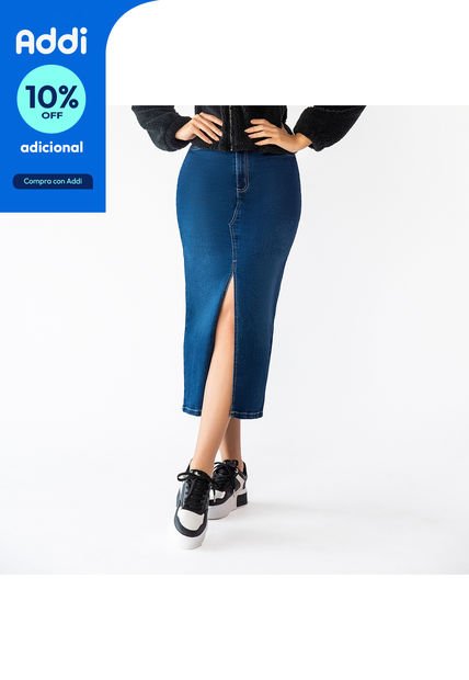 Falda Salome Azul Osc Para Mujer Croydon