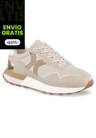 Tenis Urbanos Terniza Beige-Beige Croydon Para Mujer Croydon