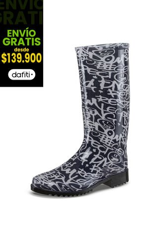 Botas Lluvia Rim Negro Croydon Para Mujer Croydon