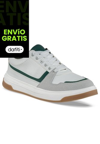 Tenis Urbanos Yorik Blanco-Verde Croydon Para Hombre Croydon