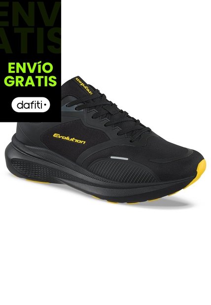 Tenis Running Glad Negro Croydon Para Hombre